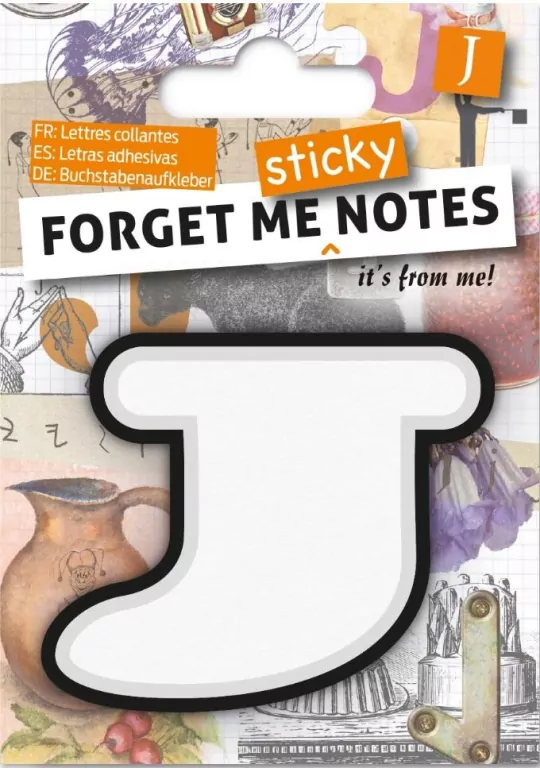Forget me sticky. Notes kart samoprzylepne. Litera J - tantis.pl