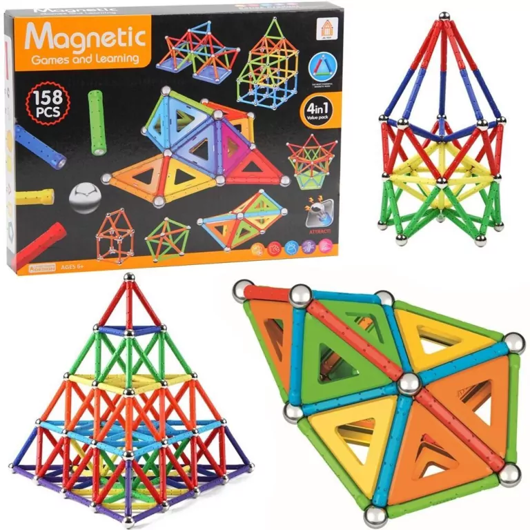 Klocki magnetyczne 158el - tantis.pl