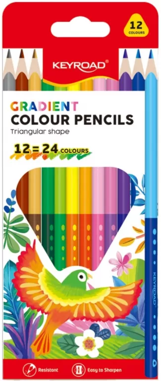 Kredki ołówkowe gradientowe 12 kolorów - tantis.pl