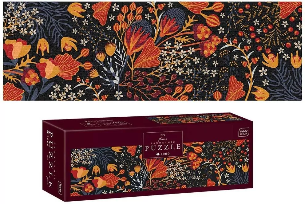 Interdruk. Puzzle 1000 panorama. Flowers 2 - tantis.pl