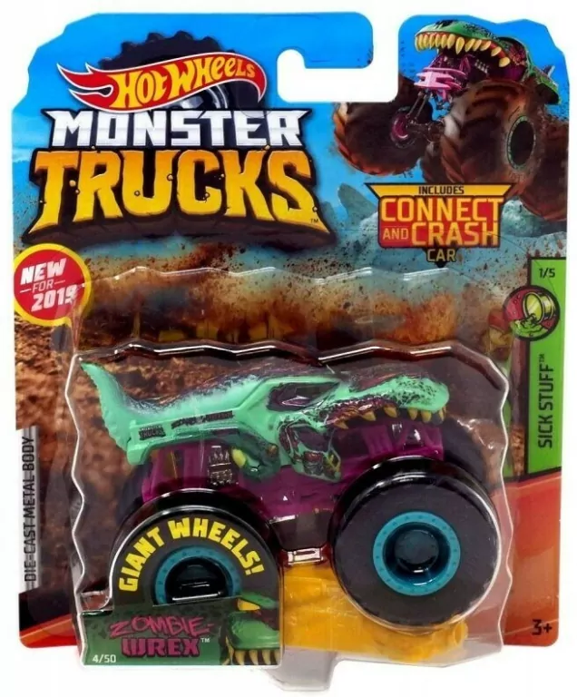 Hot Wheels. Monster Trucks Pojazd 1:64 - tantis.pl