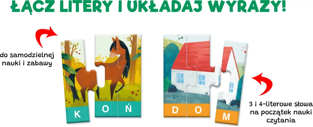 Puzzle edukacyjne. Pierwsze słowa 3-6 lat. Kapitan Nauka - tantis.pl