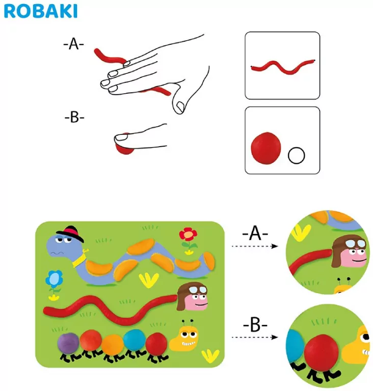 Plastusiowe zabawy - wałkowanie. Genialny dzieciak - tantis.pl