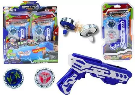 Zestaw pistolet wyrzutnia 2 metalowe krążki nieb - tantis.pl