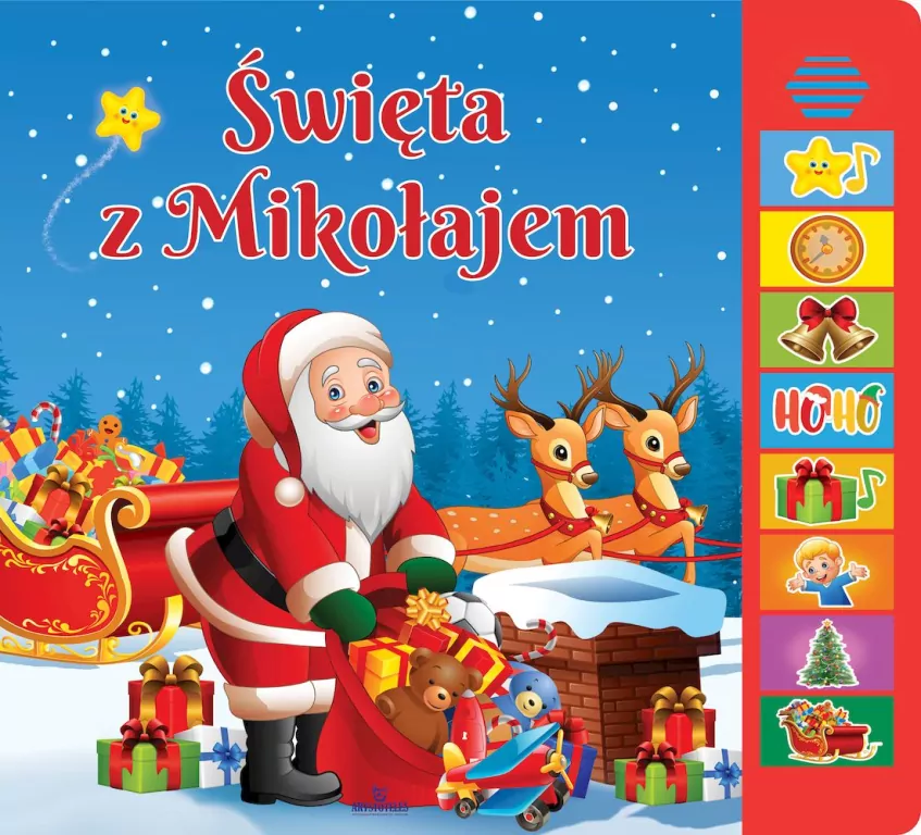 Święta z Mikołajem. Książeczka dźwiękowa - tantis.pl
