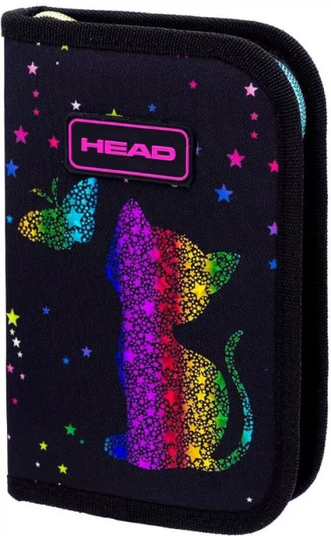 Piórnik 2klapk bez wyp Head Golden Rainbow Kitty - tantis.pl