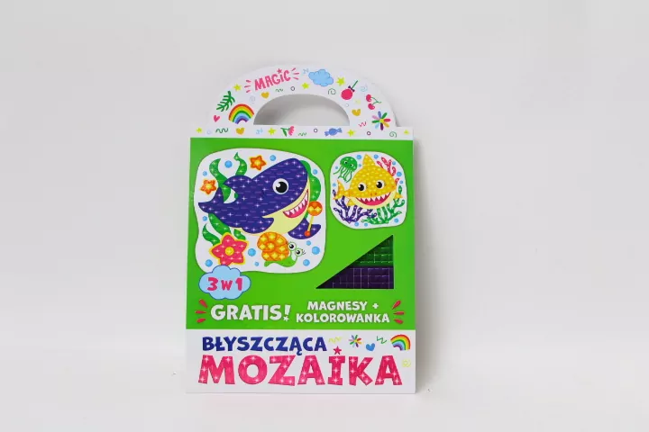 Błyszcząca mozaika 3w1 - Kolorowe rekiny - tantis.pl