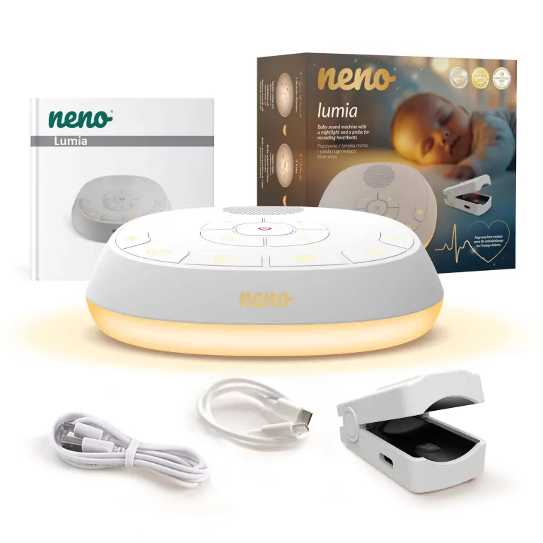 Pozytywka z lampką nocną i sondą nagrywającą bicie serca NENO Lumia - tantis.pl