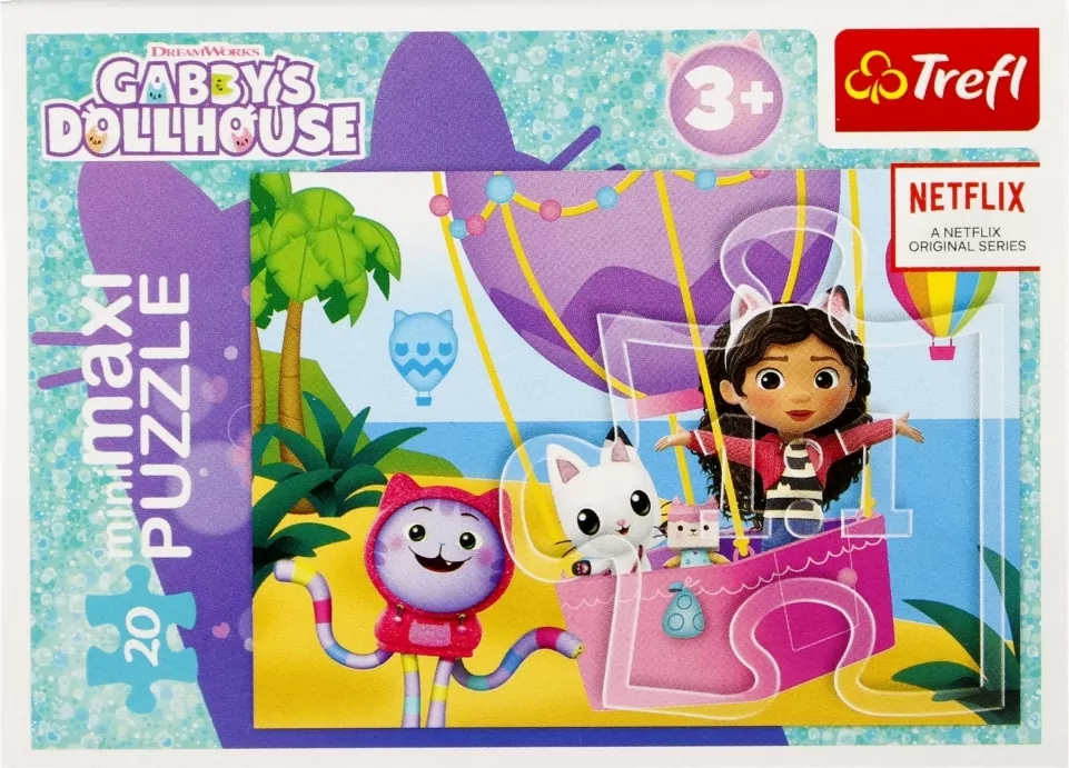 Puzzle 20 miniMaxi Kolorowy dzień Gabby 2 TREFL - tantis.pl