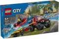 LEGO® City. Terenowy wóz strażacki z łodzią ratunkową 60412 - tantis.pl