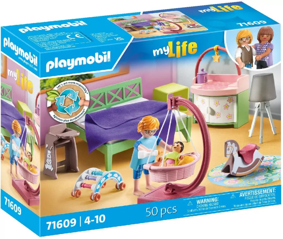 Playmobil Sypialnia z kącikiem zabaw dla dzieci 71609 - tantis.pl