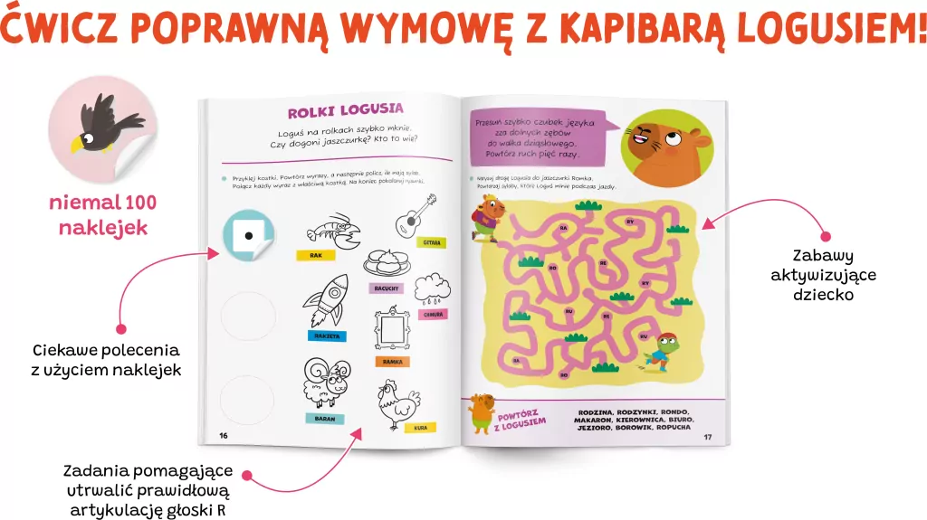 Kapitan Nauka. Zabawy logopedyczne. Wymawiam r - tantis.pl