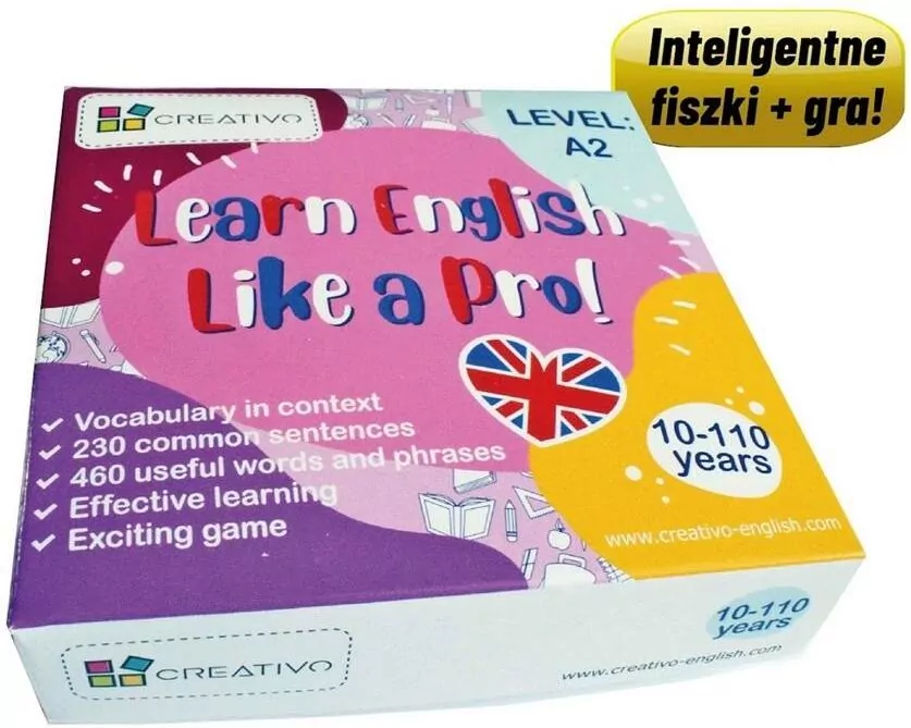 Learn English Like a Pro fiszki + gra A2 - tantis.pl