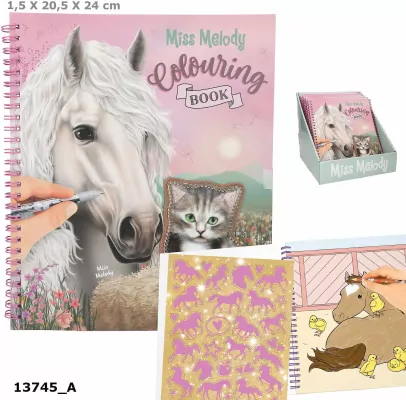 Kolorowanka Miss Melody z cekinową okładką 13745A
