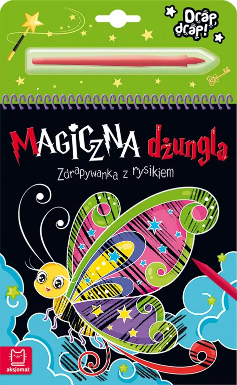 Magiczna dżungla. Zdrapywanka z rysikiem - tantis.pl