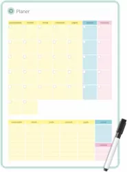 Planer magnetyczny miesięczny z markerem