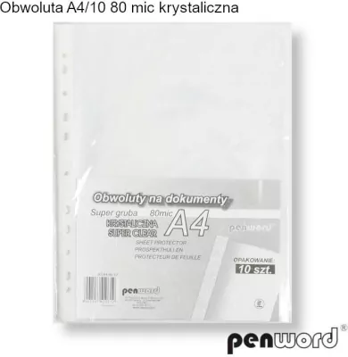 Obwoluta A4 80 mic krystaliczna