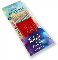 Pędzle szkolne z włosia naturalnego nr 6 12szt