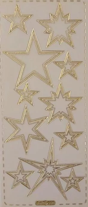 Stiker ażurowy 10x23cm transparentny złoty - tantis.pl