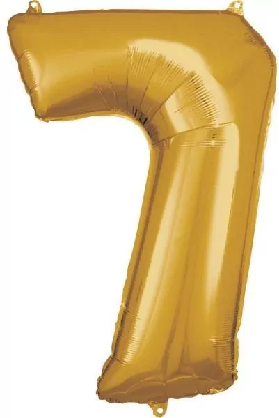 Balon foliowy cyfra 7 złota 57x86cm - tantis.pl
