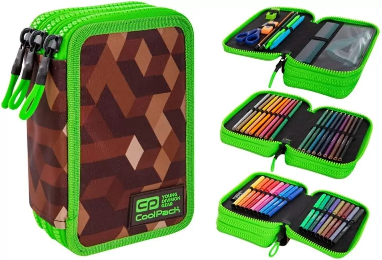 Piórnik potrójny z wyposażeniem. Jumper 3. City Jungle CoolPack - tantis.pl