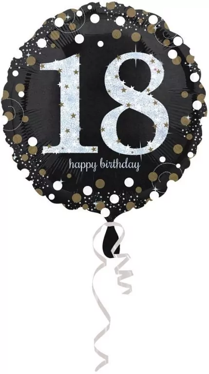 Balon foliowy 18 urodziny okrągły 43cm - tantis.pl