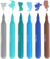 Marker akrylowy z końcówką Brush - zestaw 9, 6 szt - tantis.pl