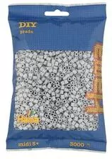 Hama Midi Koraliki w woreczku 3000 jasny szary