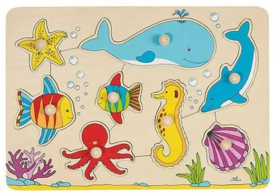 Układanka z uchwytami podwodny świat