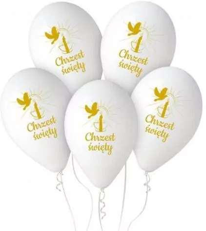 Balony Gemar pastel premium hel Chrzest 32cm - tantis.pl