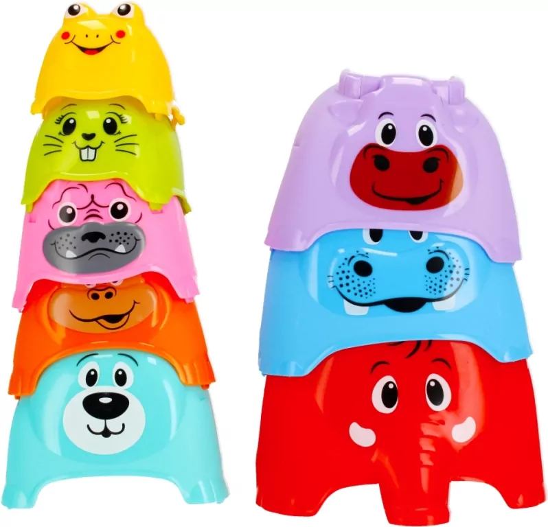 Bam Bam. Kubeczki do układania. Zwierzaki - tantis.pl