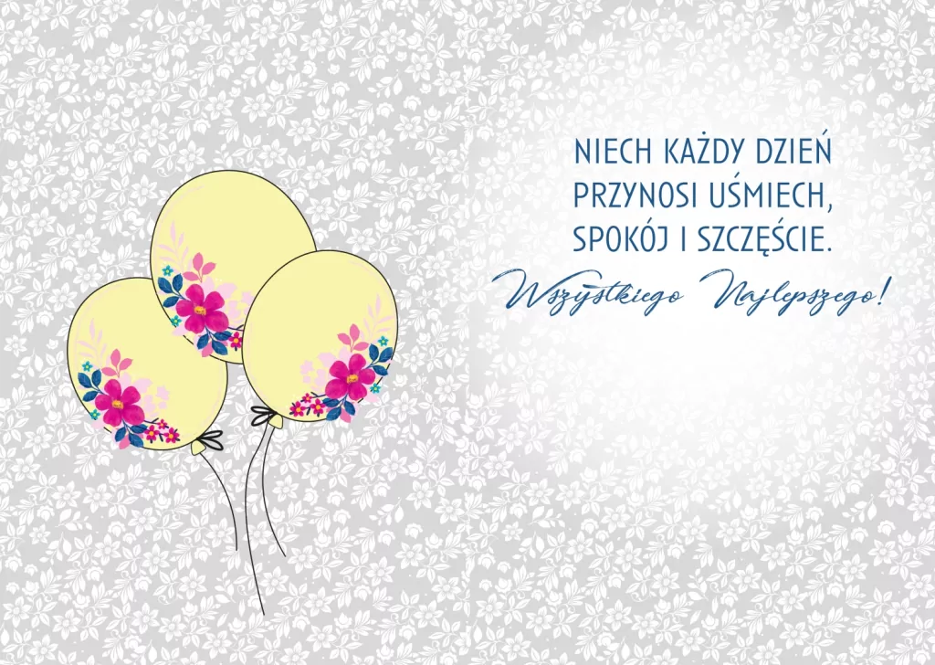 Karnet A5 Urodziny 70 - Balon glamour - tantis.pl