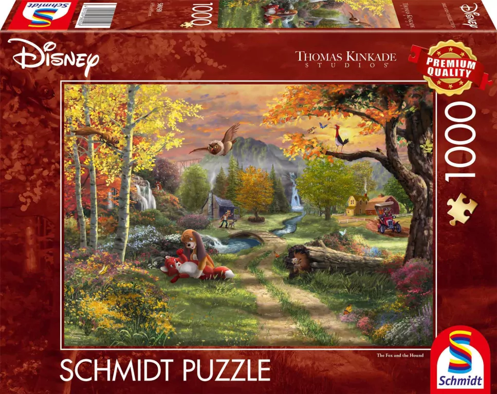 Puzzle 1000 Lis i Pies (Disney) - tantis.pl