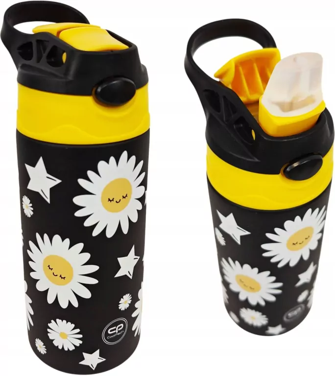 Bidon metalowy Coolpack bono daisy black - tantis.pl