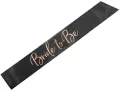 Szarfa Bride to be czarna 75cm - tantis.pl
