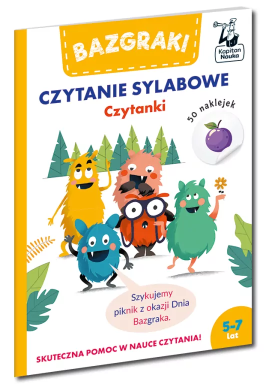 Bazgraki. Czytanie sylabowe. Czytanki. Kapitan Nauka - tantis.pl