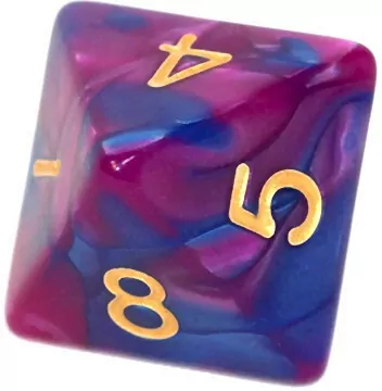 Komplet Kości Dwukolorowe - Ciemnoniebiesko-purpurowe - tantis.pl