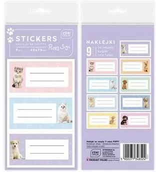 Naklejki na zeszyty Puppy Sign - tantis.pl
