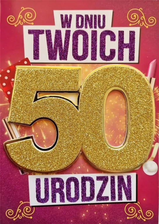 Karnet Urodziny 50 damskie - tantis.pl