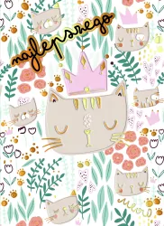 Karnet B6 Koty Pattern