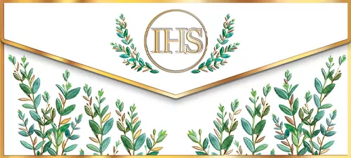 Koperta Komunia. IHS liście - tantis.pl