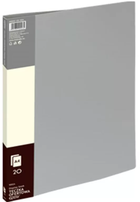 Teczka ofertowa 20 koszulek szara GRAND - tantis.pl