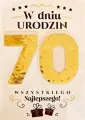 Karnet Urodziny 70 Cekiny - tantis.pl
