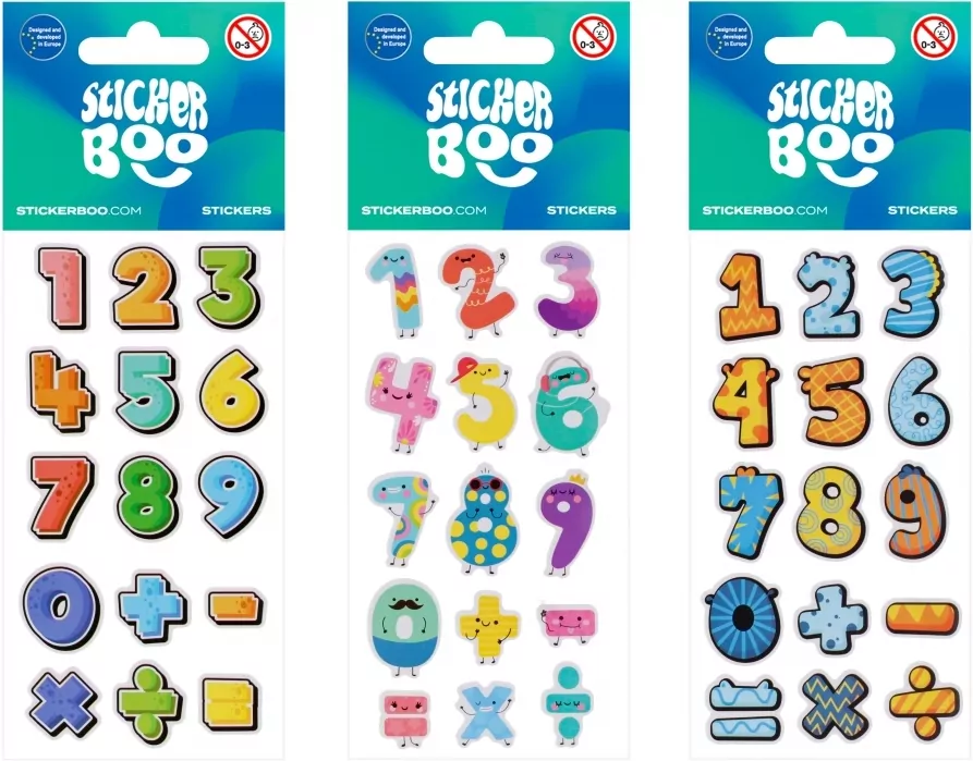 Naklejki Sticker BOO Cyferki mix - tantis.pl