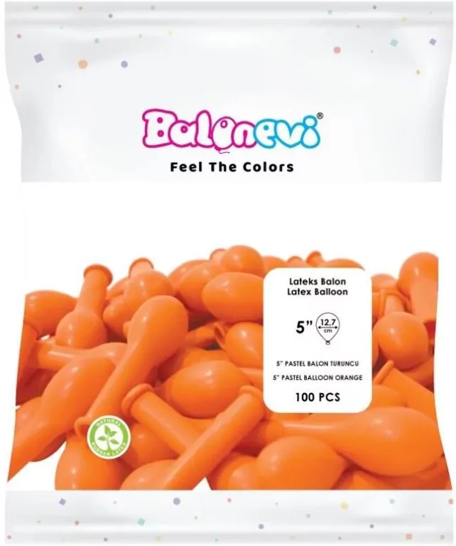 Balony lateksowe Pastelowe pomarańcz 12cm - tantis.pl