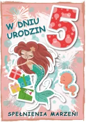 Karnet urodziny 5 B6 z kopertą