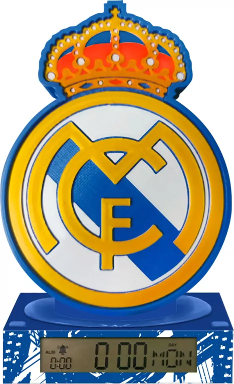 Lampka 3D z budzikiem z hymnem HALA MADRID Real Madrid RM00003 - tantis.pl