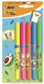 Zakreślacz Grip Neon Kawaii mix 5szt BIC - tantis.pl