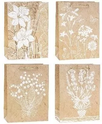 Torebka ozdobna Kwiaty 31x40x12cm mix ROZETTE - tantis.pl