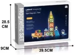 Klocki magnetyczne świecące 63el